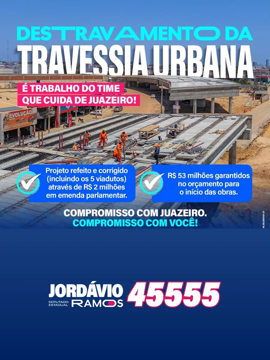 Arte sobre o destravamento da Travessia Urbana de Juazeiro